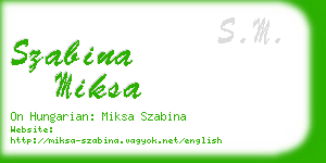 szabina miksa business card